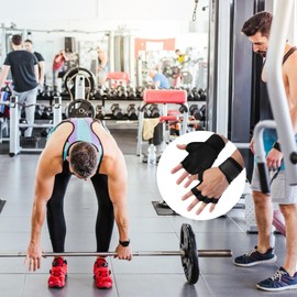 Workout Gloves - Wrist Support Fingerless Gloves,Breathable Workout Gloves Antislip Weight Lifting Gym Gloves for Men Women, Palm Protection