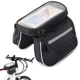 PARENCE. - Double Bicycle Bag Anti-Vibration / Waterproof - Double Frame Bag for Bike, Velcro Closure, Universal - Physical Activities / Outdoors