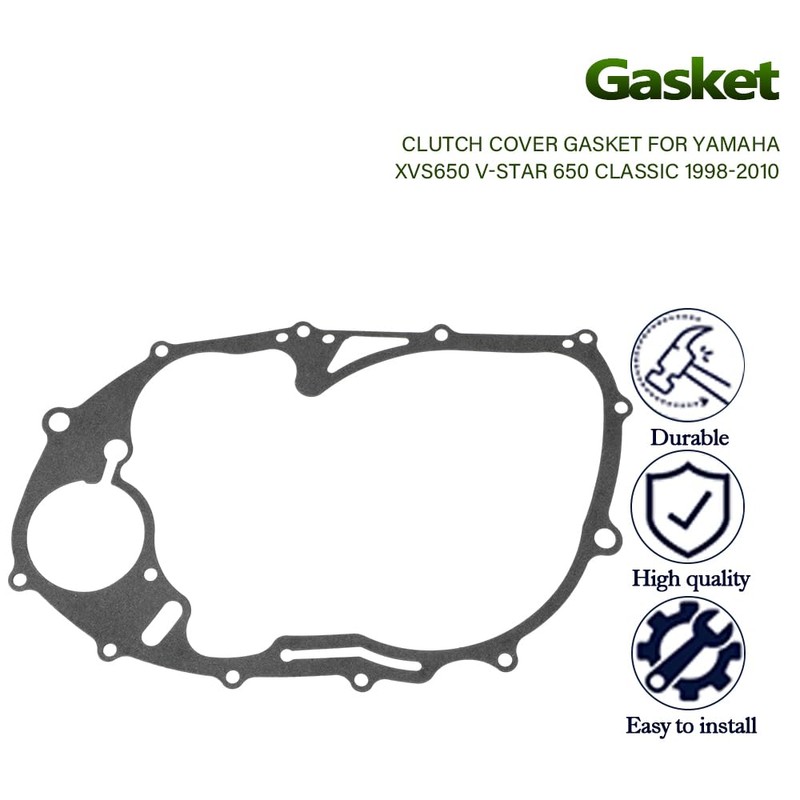 Clutch Cover Gasket for Yamaha XVS650 V-Star 650 Classic 1998-2010