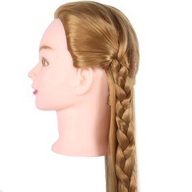 Cosmetology Mannequin Head, Practice Head Hair Styling Training Head, Model for Dyeing styling Braiding Cutting