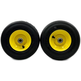 MowerPartsGroup (2) Pneumatic Tire Assemblies 11x4.00-5 Fits John Deere Z235E Z255E AM142708