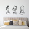 3 Pcs Metal Wall Art Minimalist Woman Line Decor, Lively,