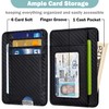 HOTCOOL Slim Wallet for Men, Minimalist Front Pocket Simple Leather