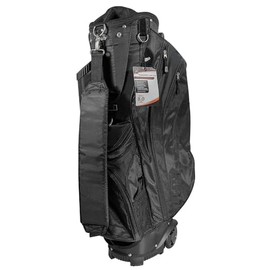 New Club Champ Golf Transport Cart Bag with Wheels 14-Way Top - Black