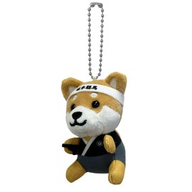 LamPlanning 【Series-6】Traveling Mameshiba Keychain Mascot Ball Chain Back Charm Cute Fluffy Dog Shiba Inu Mameshiba Healing, Braun