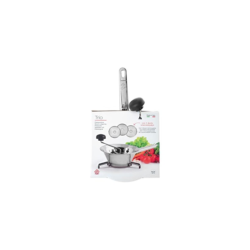 Home Trio Food Strainer with 3 Slices, Edelblatt, 20 cm