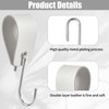 GGXZHT S Hooks with Leather Loop, Pack of 6, Clothes