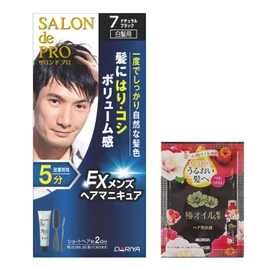 【Bonus Included】 Salon de Pro EX Men's Hair Manicure 7 Natural Black'