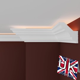 FAST DECOR Premium 20cm Sample Product Coving for Ceilings Polystyrene, !Variation Available! Coving for Ceilings, Cornice Coving, Polystyrene Coving for Ceiling Moulding Lightweight