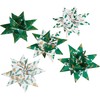 Gebrüder Bertels Froebel Stars, Paper Strips Green/White/Gold Lacquered, 48 Strips,