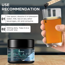 Shilajit High Potency Purified Himalayan Shilajit Resin with Fulvic Minerals & Humic Acid, Vegan, Replenish Energy and Immune Support (Pack of 1)