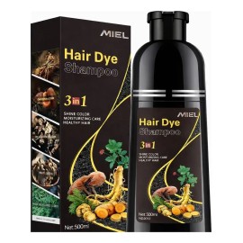 Shampoo Con Tinte Cubre Canas Natural 500 Ml. Color Negro