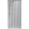 Sealskin Hammam Shower Curtain, PEVA, Silver, 180 x 200 cm