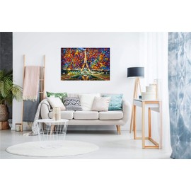 Paris of My Dreams by Leonid Afremov Canvas Wall Art Picture Print for Home Decor (24x16)