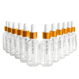 BEGIKET 12 Pack 1oz Glass Dropper Bottles 1oz (30ml) Clear Glass Bottles with Glass Eye Dropper, Liquids Tincture Bottles, Leak Proof Travel Bottles for Essential Oils