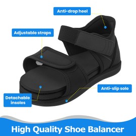 JorWystia Shoe Balancer Shoe Leveler for Use with Walking Boots or Leg Lenght Adjustments, Shoes Lift for Men and Women (Large)