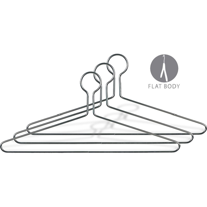Chrome Metal Anti-Theft Closed Loop Suit Hanger in 17" Length