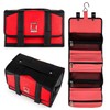 ECCRIS Compact Travel Organizer with 4 Compartments, Hanging Hook, Toiletry,