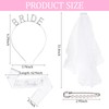 DADERXY 4Pcs Bride Headband with Veil Set, Bachelorette Sash and