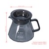 Kuuleyn Pour Over Coffee Carafe, 400ml Black Glass Coffee Pot
