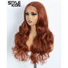 Style Icon Long Curly Wave Synthetic Lace Front Wig, Fluffy,