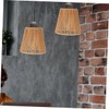 WHAMVOX Elegant Rattan Woven Pendant Lampshade Rustic and Handmade Natural