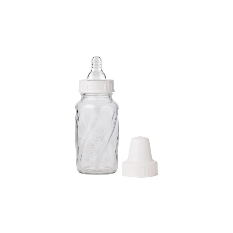 Evenflo Biberón de Vidrio de Grado Farmaceútico, 120 ml, Mamila