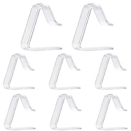 8 Pcs Table Cloth Clips, Clear Picnic Tablecloth Clips, Windproof Picnic Table Cloth Clamps Table Cover Clamps For Christmas Home Wedding Party Indoor Outdoor Camping