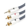 3.5mm to 2RCA Audio Cable Aux to RCA Headphone Male