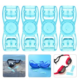 Milisten 4pcs Swimming Goggle Buckles Goggle Strap Buttons Head Universal Swim Goggle Strap Buckle Clips Replacement Swimming Goggle Accessories Supplies Sky-blue 6.50X2.50X0.50CM