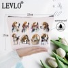 LEVLO Beagle Dog Cosmetic Makeup Bag Beagle Dog Lover Gift