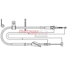 Metzger 17.5045 Cable, parking brake