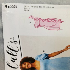 McCall's McCalls Pattern R10921 Dress 3 Sleeve Hem Styles Bodycon 16 18 20 22 24 UNCUT