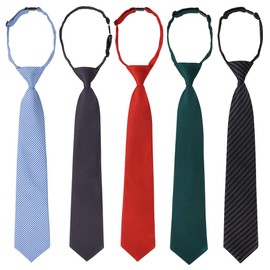 kilofly Pre-tied Adjustable Neck Strap Tie Boys Baby Necktie Value Set of 5 (8-12 Years)