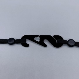 Mask Strap with Ear Saver Hook, Black 1pc (Alleviates Ear Pain) Adjustable Strap 315ea