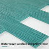 Lovdeco Aquamarine Water Wave Glass Subway Tile, 3 x 12