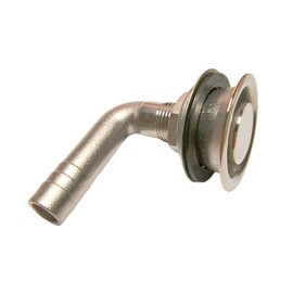 Generic Marine Grade 316 Stainless Steel Straight Curved Fuel Tank Vent Cap, Fuel for 5/8"" (16mm) I.D. Hose (Style:D), silver