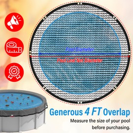 Pool Leaf Net Cover for 21 Ft,Leaf Net for Above Ground Round Pool