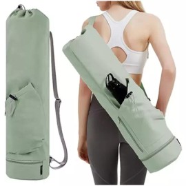 대용량 운동 요가 매트 가방 다기능 수납 방수 피트니스 풀 지퍼 캔버스 조절 가능한 어깨끈 Large Capacity Yoga Mat Bag Multi-Functional Storage Waterproof Fitness Full Zipper Canvas with Adjustable Shoulder Strap