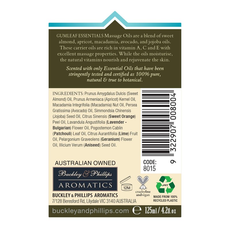 Gumleaf Essentials Gumleaf Essentials Tranquility Massage Oil - 4.2fl oz,