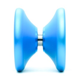 YoyoFactory Bullseye Yo-Yo - Blue (DNA Tricks, Metal Yoyo, Cord, Ball Bearing & Instructions Included)