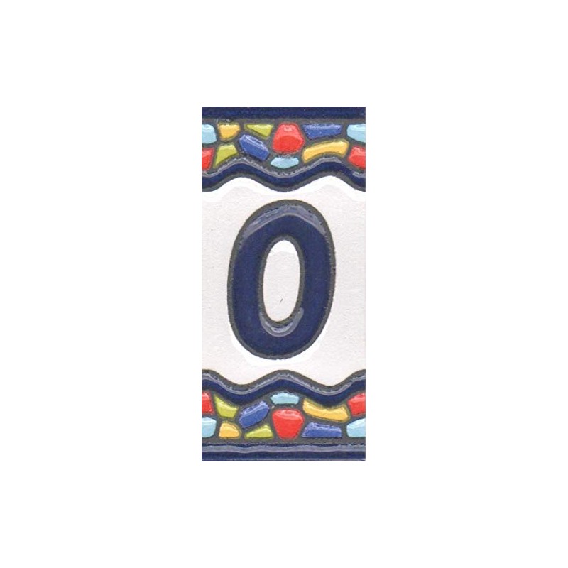 Spanish Ceramic Numbers & Letters Tiles Church Window Design Tile