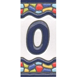 Spanish Ceramic Numbers & Letters Tiles Church Window Design Tile Size 7.5cm x 3.5cm Frame Holds 3 to 10 Tiles (Letter O)