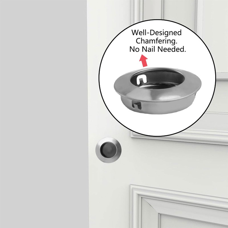 MOROBOR 8 Pack Round Sliding Closet Door Handles, Flush Pull