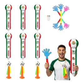 Kit 16pzs Para Mundial Fiesta Accesorios Porra México 2026