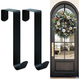 Christmas Door Wreath Hanger Wreath Hanger for Front Door Wreath Hook for Christmas Home Wreath Door Hangers for Valentines Day Easter Front Door Decorations Christmas Eve Front Door Wreath Hook