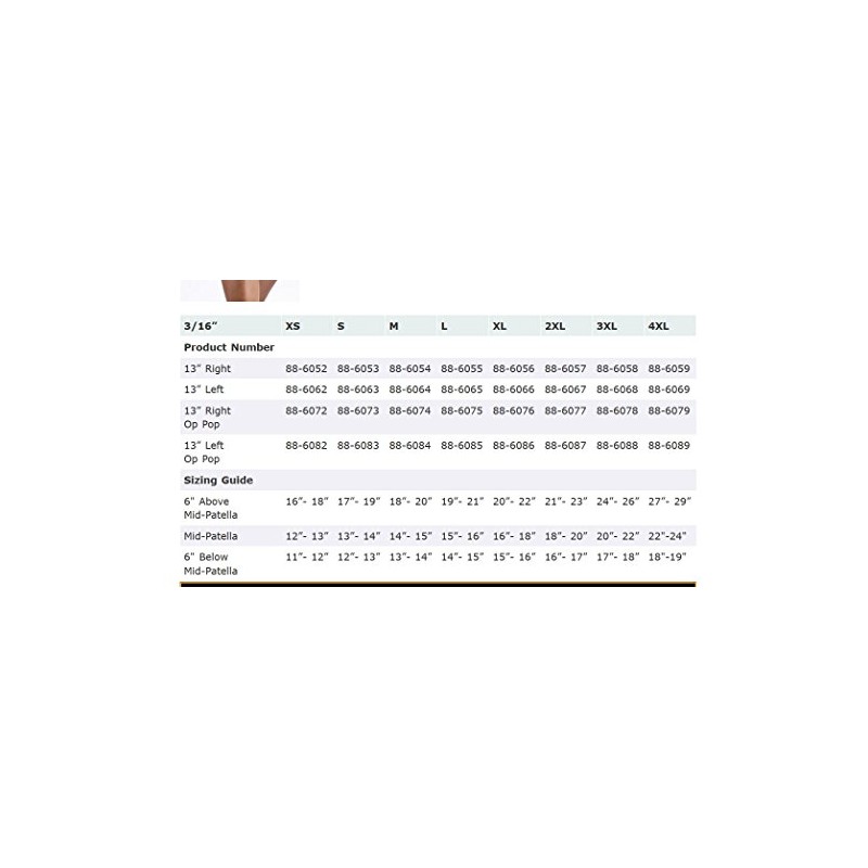 Corflex J-Pull Patella Stabilizer 13" 3/16" LT 3XL