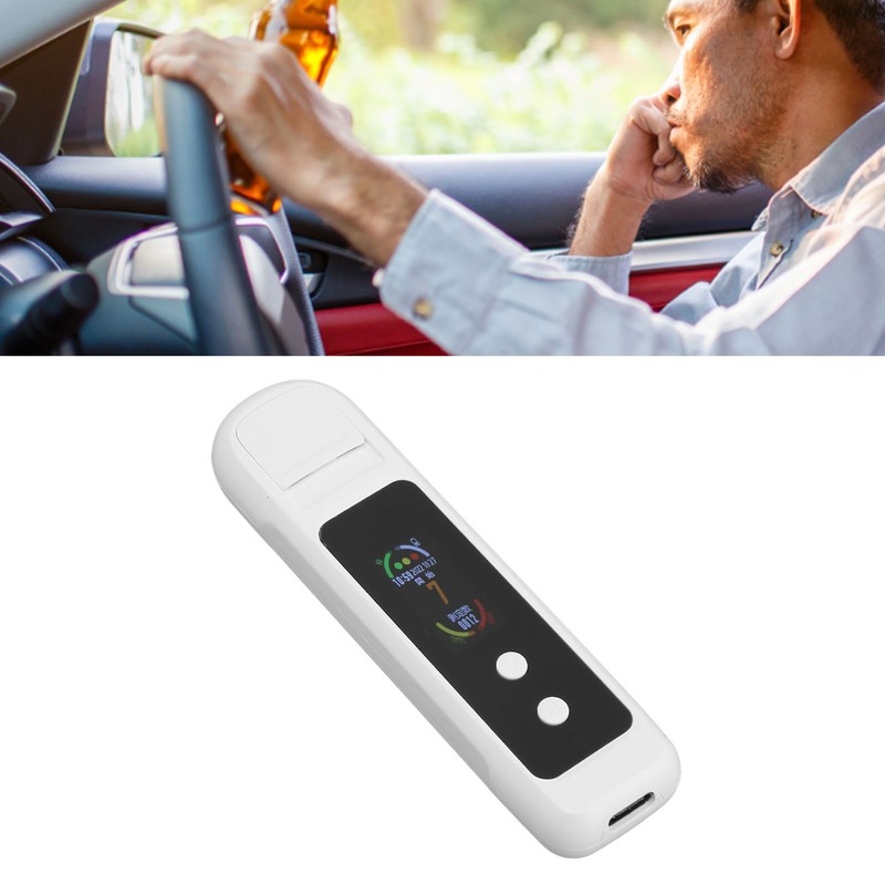 Alcohol Tester H9PRO Portable Contactless Detection White USB 200mAh Rechargeable