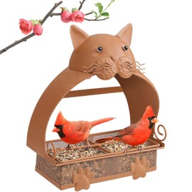 Window Bird Feeder, Metal Window Bird Feeder with Strong Suction Cups, Durable Outdoor Bird Feeder, Easy Clean and Fill, Wild Bird Feeder for Small Birds, Garden Decoration, Wild Bird Watching Gift