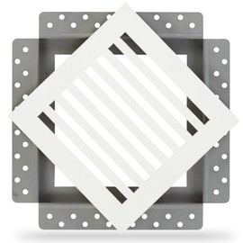 LUXAIRY VENTS SilhouEase SE8 Magnetic Exhaust Fan Cover & Removable Air Return Vent, Mold Moisture & Water Resistant, Discreet Flush Mount, for Ceilings & Walls (8" x 8")